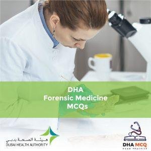 DHA Forensic Medicine MCQs