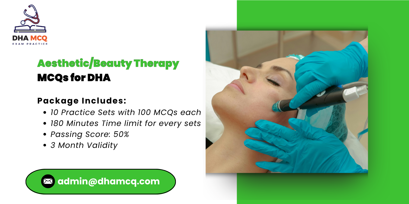 Aesthetic/Beauty Therapy MCQs for DHA