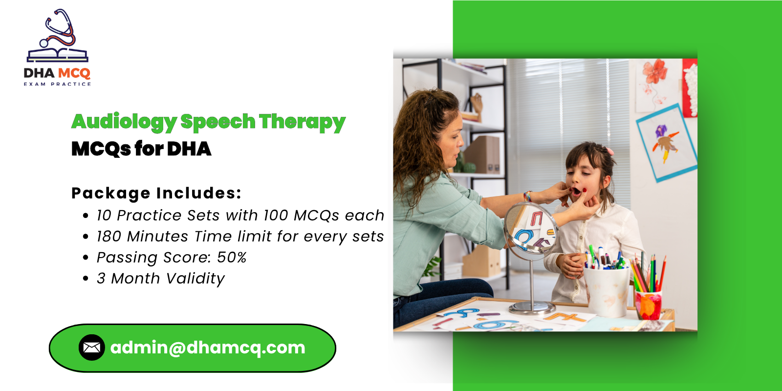 Audiology Speech Therapy MCQs for DHA+