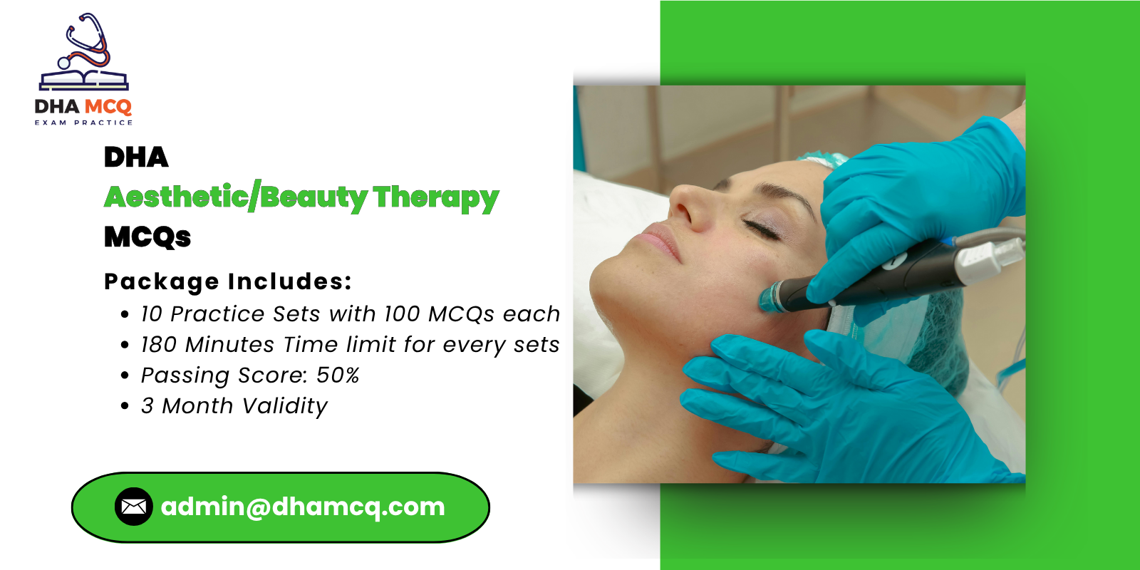 DHA Aesthetic/Beauty Therapy MCQs