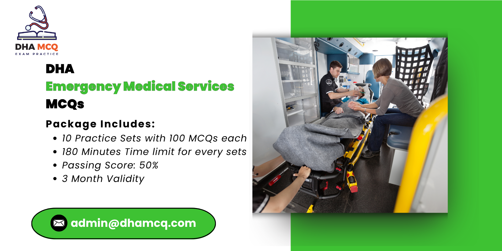DHA emergency medical services MCQs
