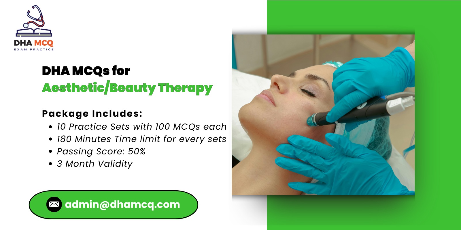 DHA MCQs for Aesthetic Beauty Therapy