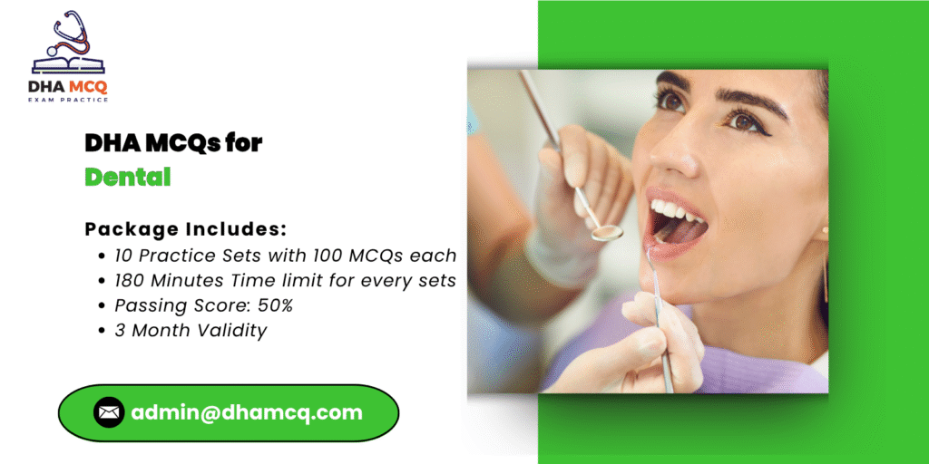 DHA MCQs for Dental