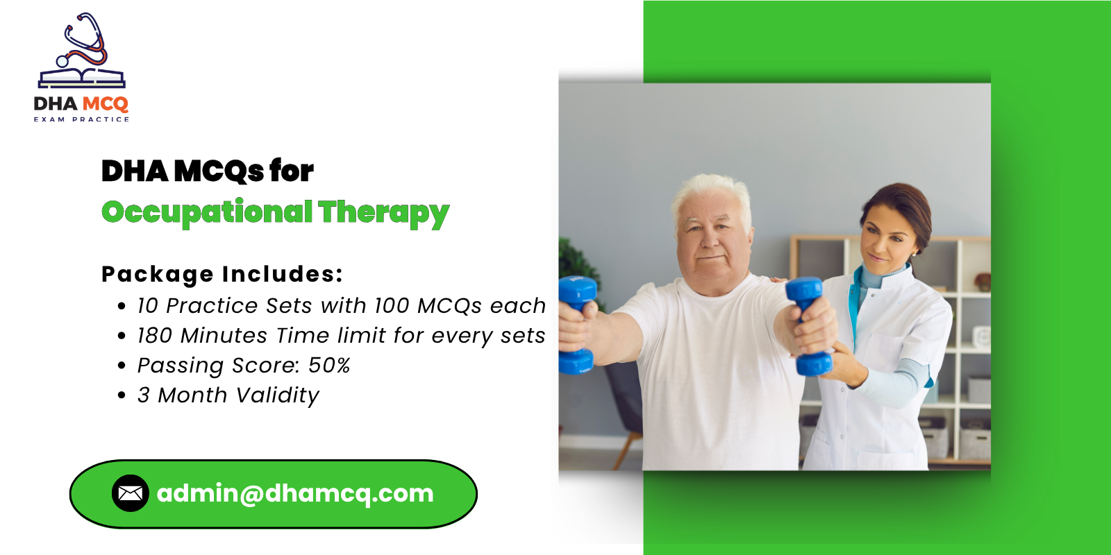 DHA MCQs for Occupational Therapy