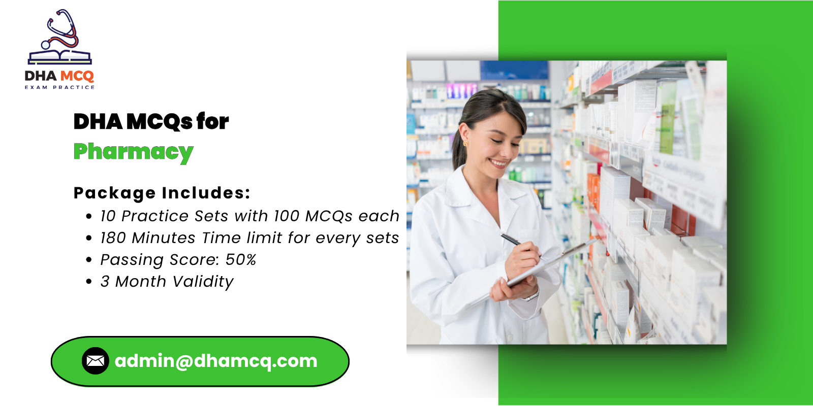 DHA MCQs for Pharmacy