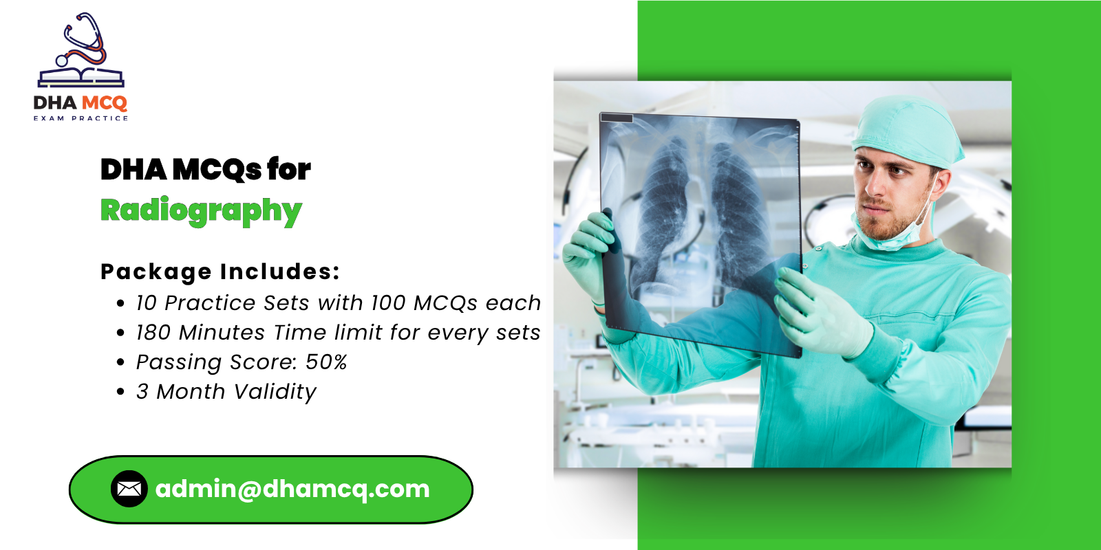 DHA MCQs for Radiography