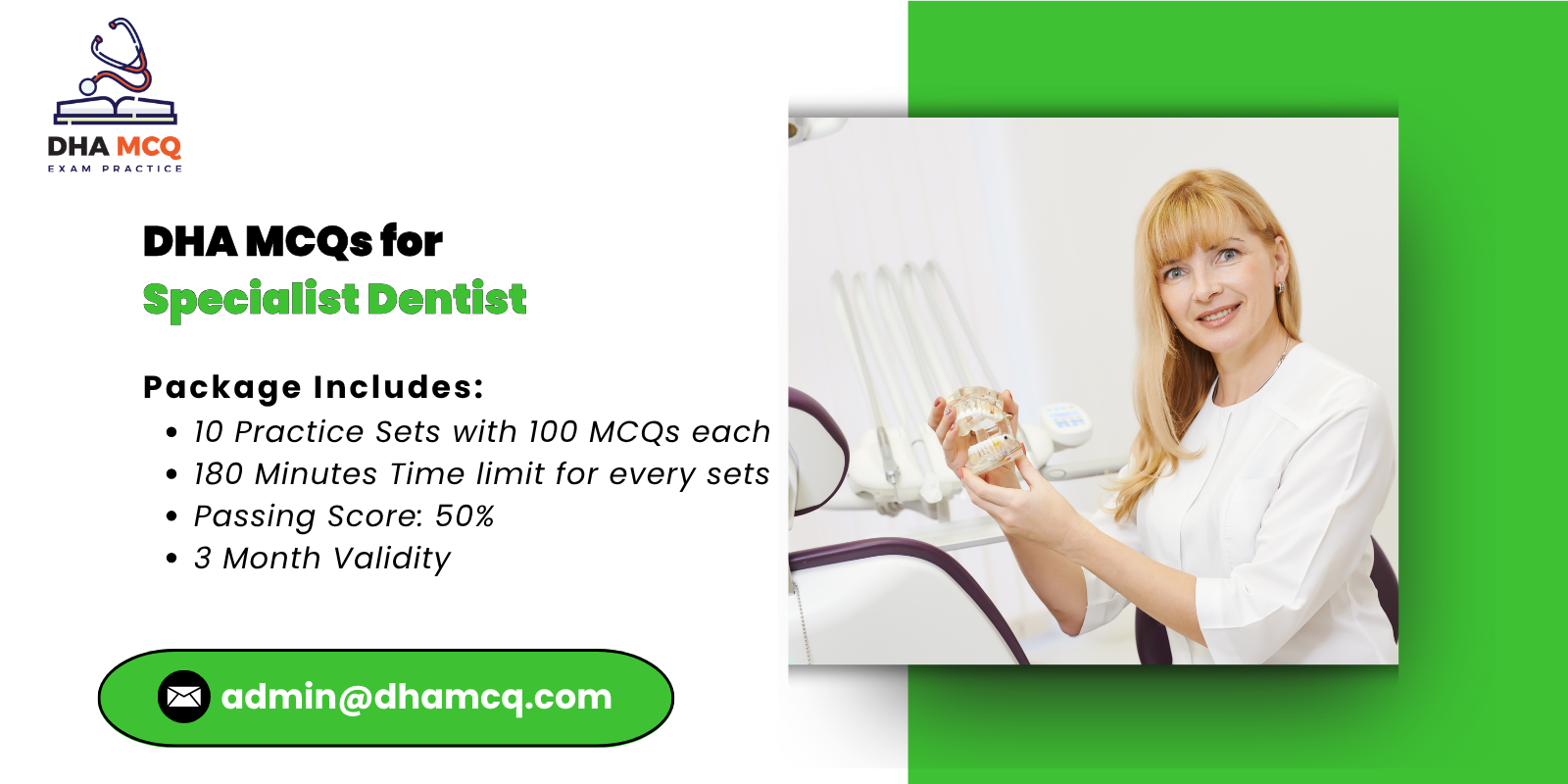 DHA MCQs for Specialist Dentist