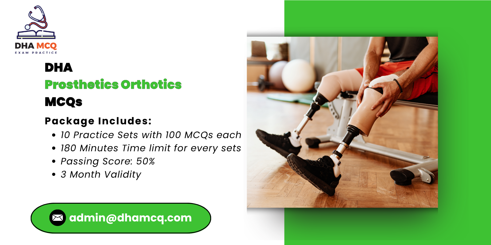 DHA prosthetics orthotics MCQs