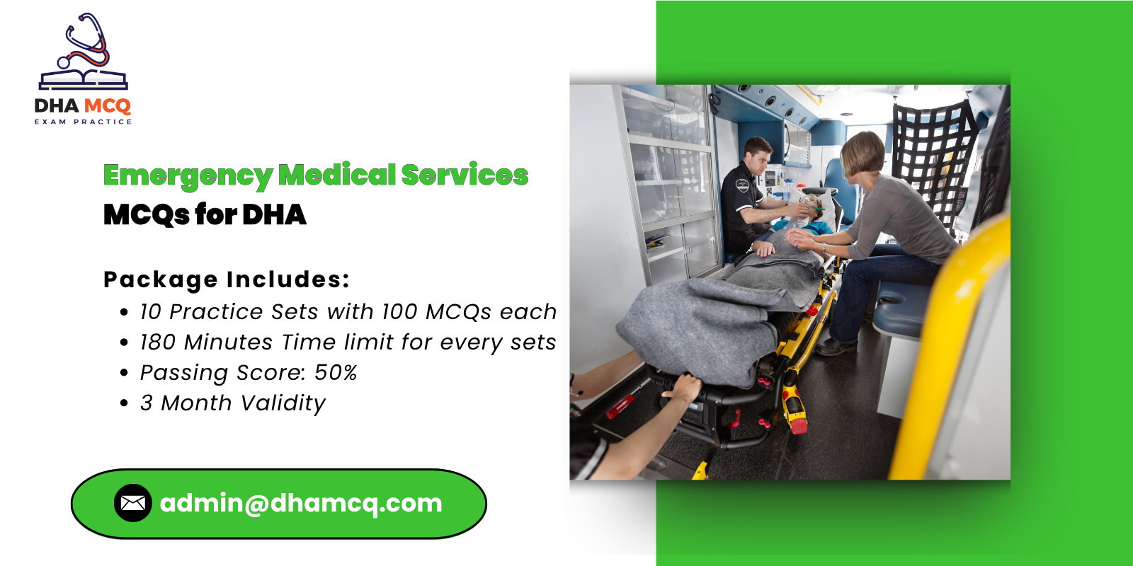 Emergency Medical Services MCQs for DHA