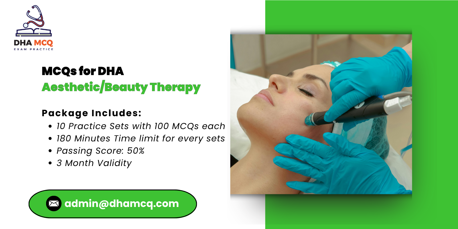 MCQs for DHA Aesthetic_Beauty Therapy
