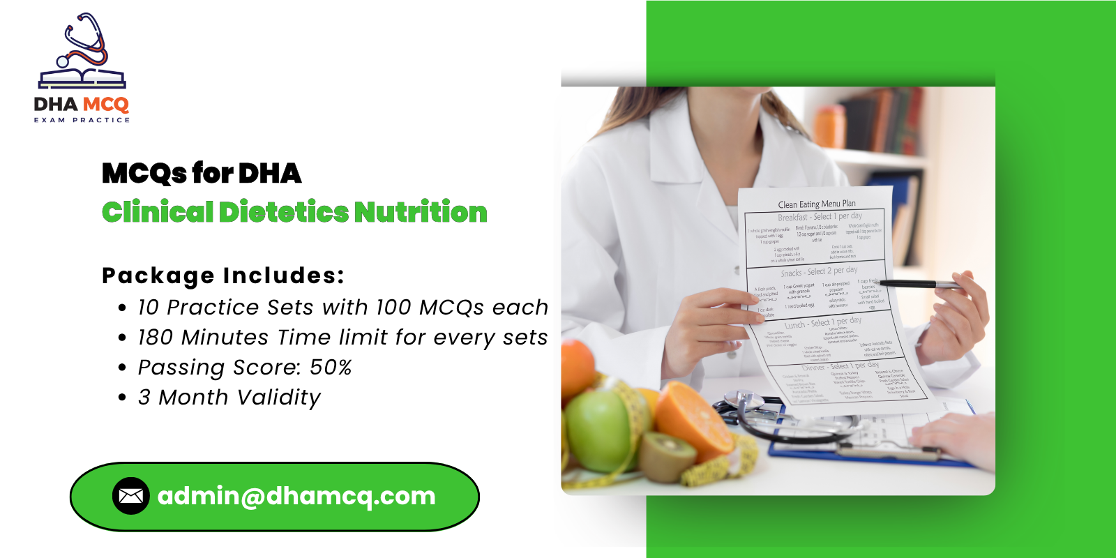 MCQs for DHA clinical dietetics nutrition