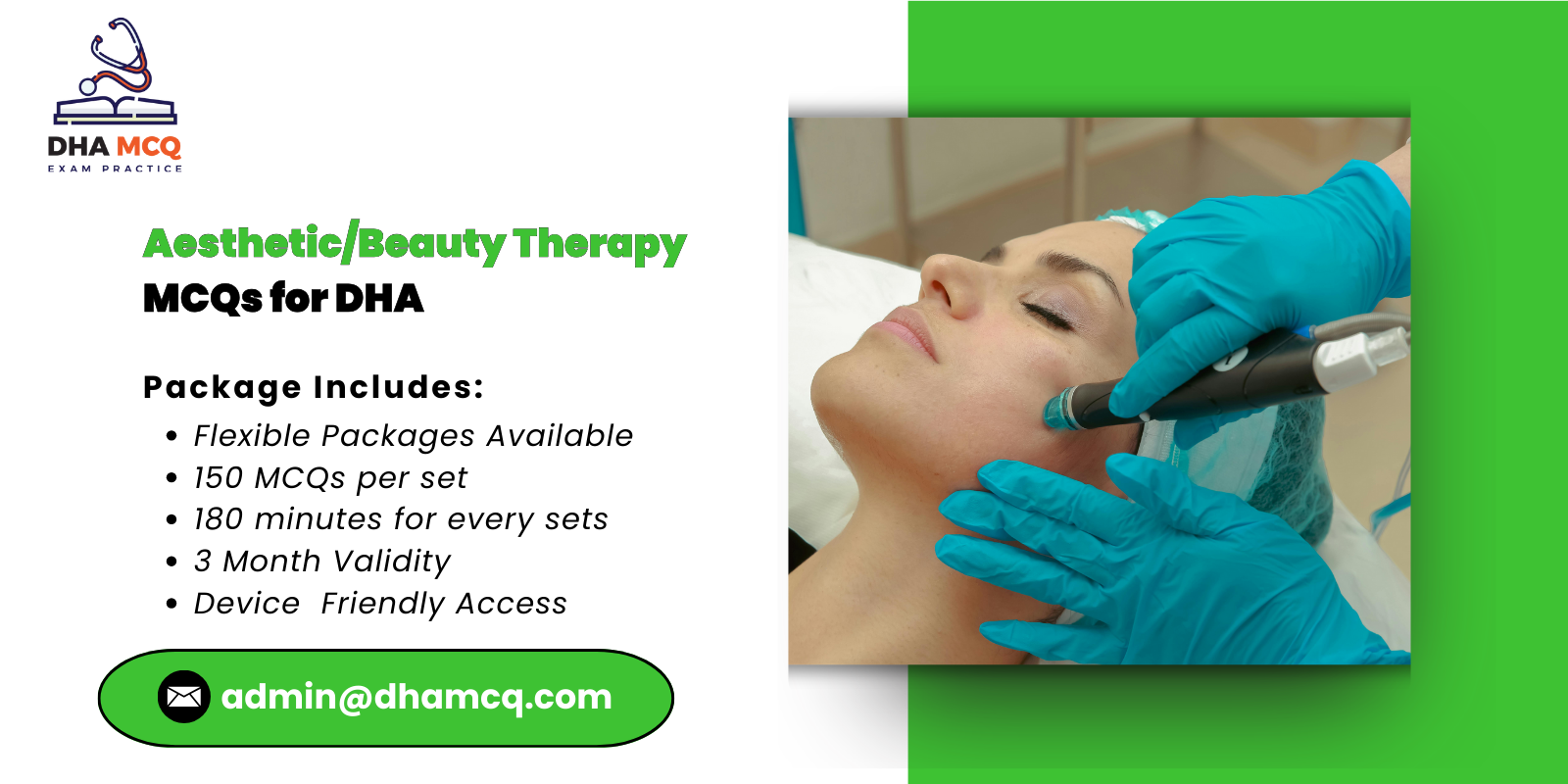 Aesthetic/Beauty Therapy MCQs for DHA