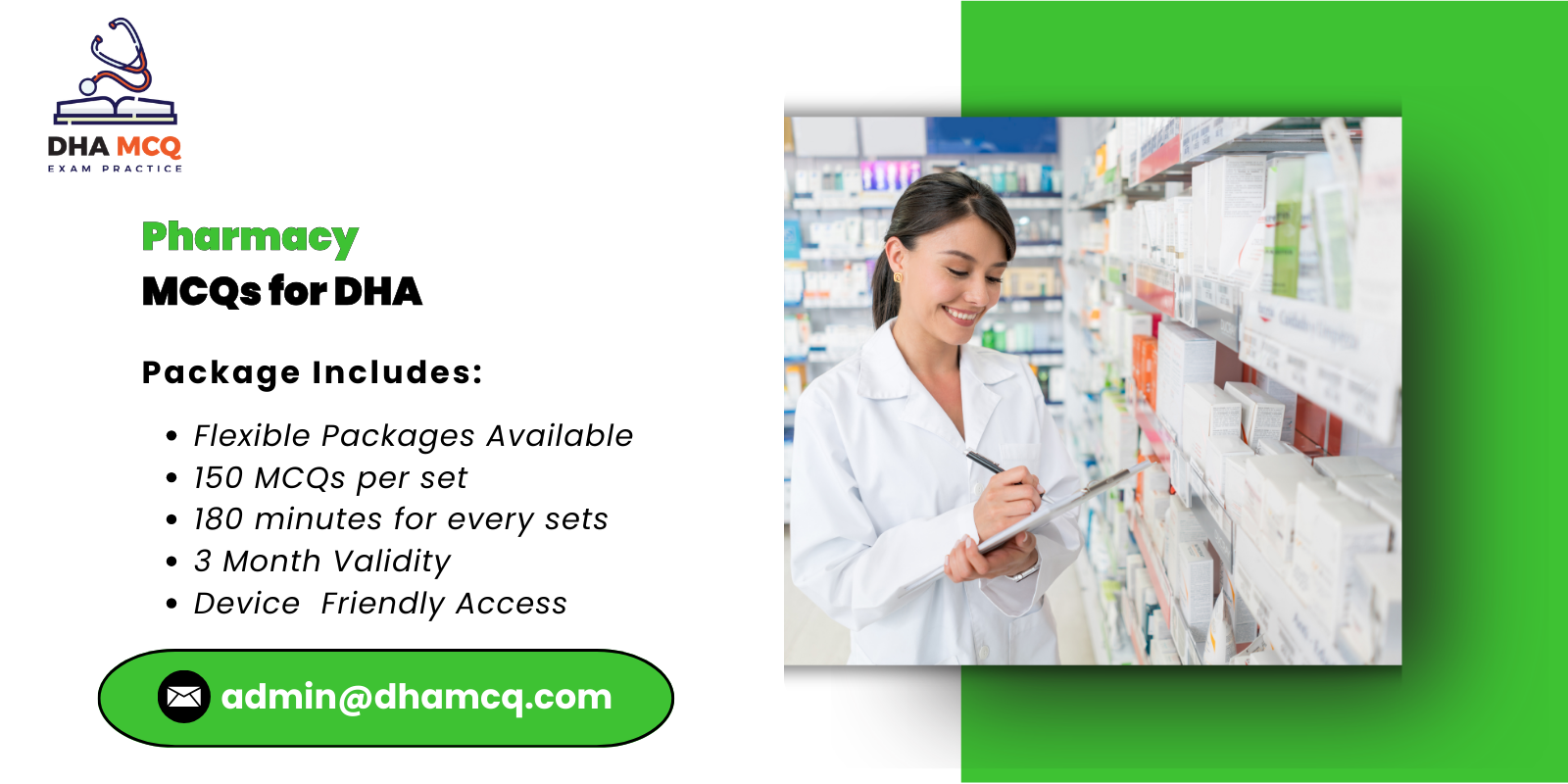 Pharmacy MCQs for DHA