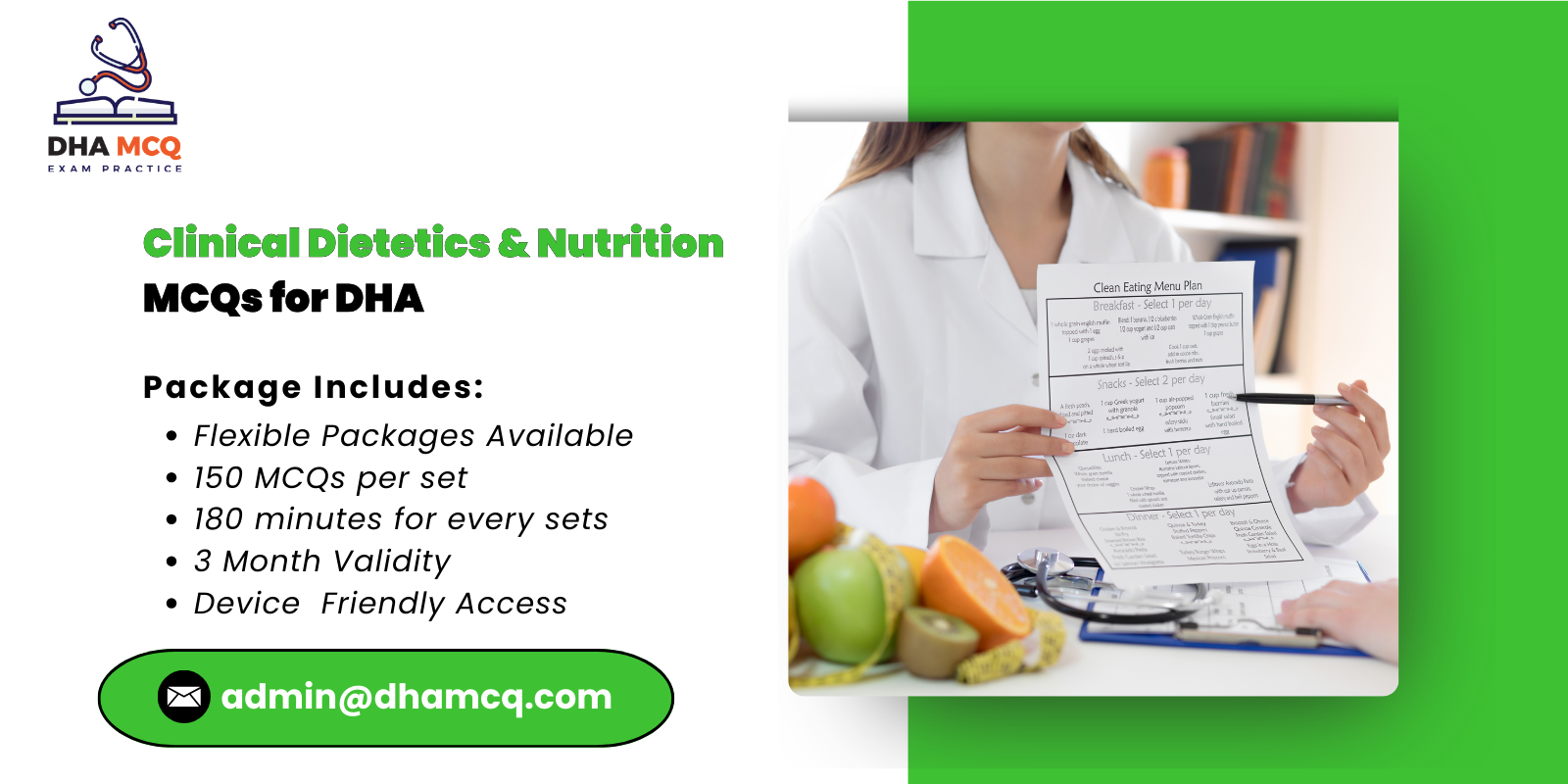 Clinical Dietetics Nutrition MCQs for DHA