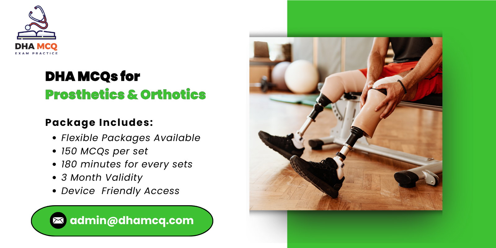 DHA MCQs for Prosthetics Orthotics